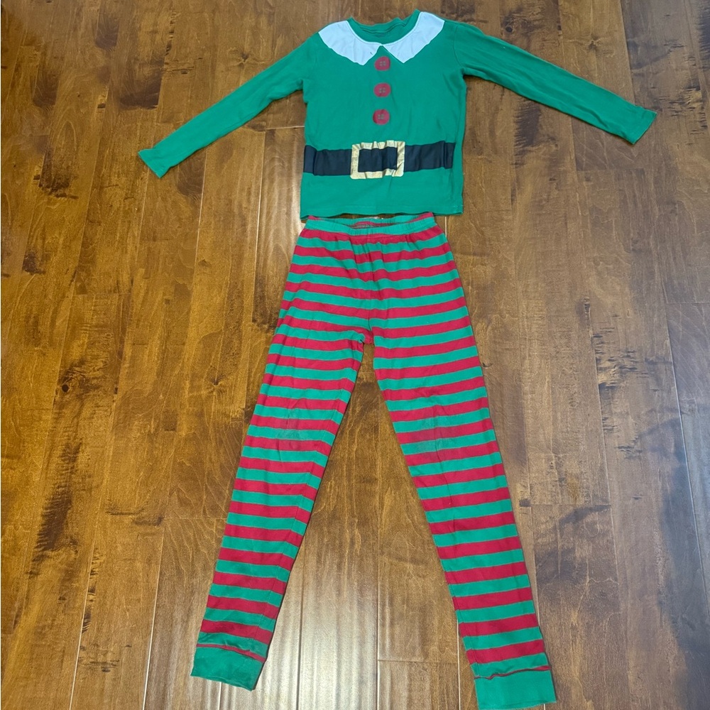 Youth size 12 Elf pajama set